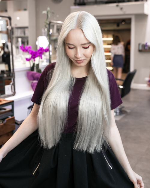 Серебряное окрашивание волос - салон красоты Colba Color
